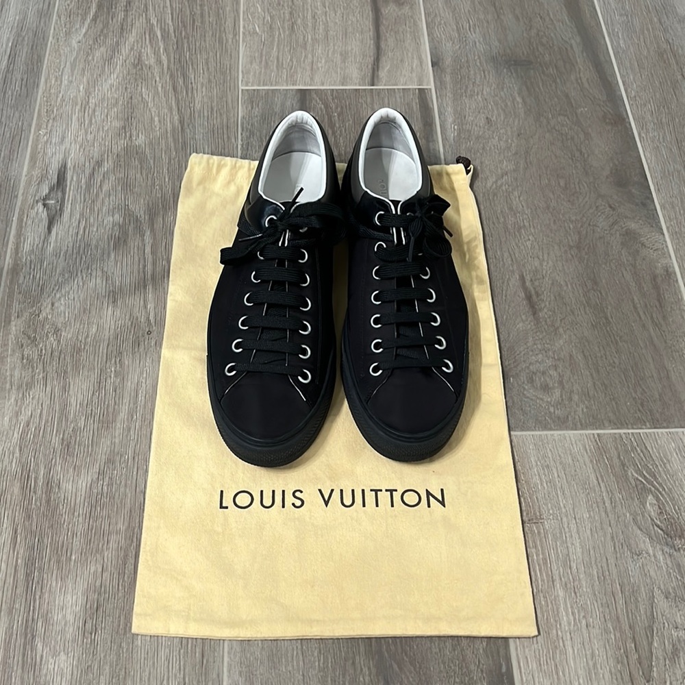 Louis Vuitton Paris multi material sneakers.